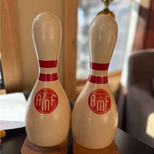 Vintage AMF Bowling Pin bookends